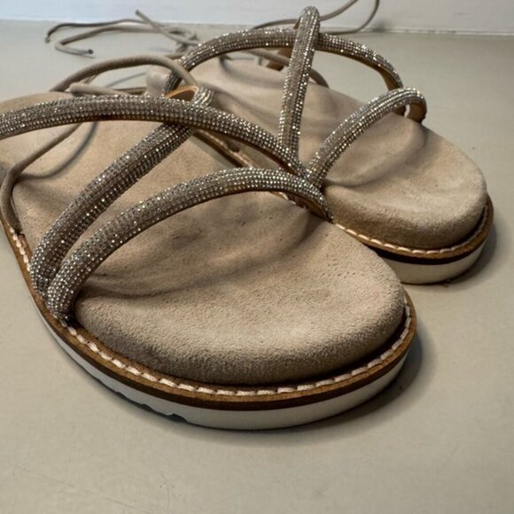 G Fusion Rhinestone Wrap Sandals - Size 7 | Italian-Made - Picture 6 of 14